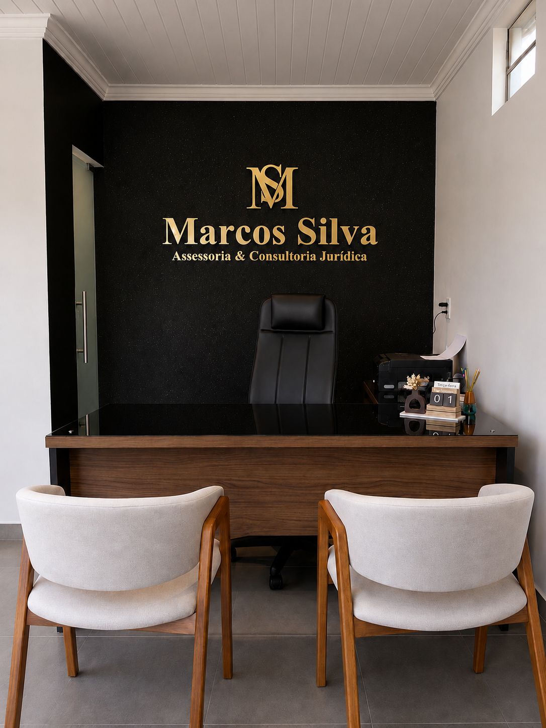 Recepção principal do escritório Marcos Silva